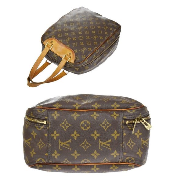 Auth LOUIS VUITTON Excursion Shoes Hand Bag Monogram Leather Brown - Picture 11 of 16